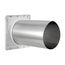 6" White Plastic Louvered Air Intake Vent w/ Tail Pipe