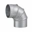 8" Galvanized Adjustable Elbow - 30 Gauge (22.5° to 90°)