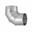 8" Galvanized Adjustable Elbow - 30 Gauge (22.5° to 90°)