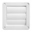 4" White Plastic Louvered Vent