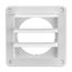 4" White Plastic Louvered Vent