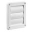 4" White Plastic Louvered Vent