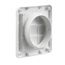 4" White Plastic Louvered Vent