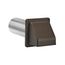 4" Brown Plastic Wall Exhaust Hood Vent w/ Damper & Screen, 11" Pipe