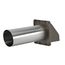 4" Brown Plastic Wall Exhaust Hood Vent w/ Damper & Screen, 11" Pipe