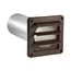 4" Brown Plastic Wall Exhaust Louvered Vent, 11" Pipe