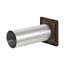 4" Brown Plastic Wall Exhaust Louvered Vent, 11" Pipe