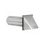 4" Aluminum Wall Exhaust Hood Vent w/ Damper, 11" Pipe (26 Gauge)