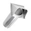 4" Aluminum Wall Exhaust Hood Vent w/ Damper, 11" Pipe (26 Gauge)