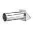 4" Aluminum Wall Exhaust Hood Vent w/ Damper, 11" Pipe (26 Gauge)