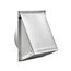 6" Aluminum Wall Exhaust Hood Vent w/ Spring Damper & Screen, 3" Pipe (22 Gauge)