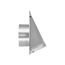 8" Aluminum Wall Exhaust Hood Vent w/ Spring Damper, 2" Pipe (22 Gauge)