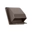 6" Brown Plastic Wall Exhaust/Intake Vent w/ Hinged Screen and Removable Damper