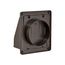 6" Brown Plastic Wall Exhaust/Intake Vent w/ Hinged Screen and Removable Damper