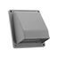 6" Gray Plastic Wall Cap