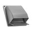 6" Gray Plastic Wall Cap