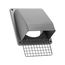 6" Gray Plastic Wall Cap