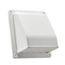 6" White Plastic Wall Exhaust Vent w/ Spring Damper & Removable Screen