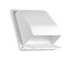 6" White Plastic Wall Exhaust Vent w/ Spring Damper & Removable Screen