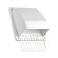 6" White Plastic Wall Exhaust Vent w/ Spring Damper & Removable Screen