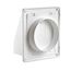 6" White Plastic Wall Exhaust Vent w/ Spring Damper & Removable Screen