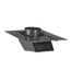 4" Black ABS Plastic Roof Exhaust Vent w/ Damper & Removable Screen