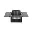 4" Black ABS Plastic Roof Exhaust Vent w/ Damper & Removable Screen