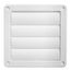 6" White Plastic Louvered Wall Vent