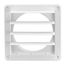 6" White Plastic Louvered Wall Vent