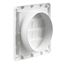 6" White Plastic Louvered Wall Vent