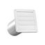 6" Plastic Louvered Vent w/  11" Tail Pipe