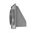 8" Gray Plastic Wall Cap
