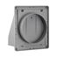 8" Gray Plastic Wall Cap