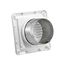 3" White Plastic Mini Louver Vent w/ 3" Pipe