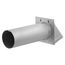 4" Paint-Grade Steel Galvanized Fresh Air Intake Vent without Damper, 11" Pipe (26 Gauge)