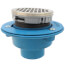 3" No-Hub Adjustable Floor Drain w/ Polished Nickel Bronze Top