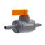 1/4" LCH Quarter Turn Compact PVC Ball Valve w/ EPDM Seals & Barbed End Connections (Gray)
