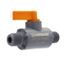 1/4" LCH Quarter Turn Compact PVC Ball Valve w/ FPM Seals & MNPT End Connections (Gray)