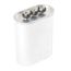 86H7701, 55/10 Mfd Dual Run Capacitor, 440 Vac, Oval, 86H77