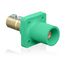 16 Series Male Receptacle, 90-Degree, 2/0 - 4/0 AWG, Double Set Screw (Green), 16R21-UG