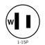 15A, 125V NEMA 1-15P, 2P, 2W, Plug, Straight Blade, Non-Grounding (Black/White)