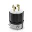 20 Amp, 120/208v, Industrial Grade Locking Plug (Black & White), 7411-C