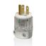 20 Amp, 125v, Straight Blade Plug, Hospital Grade (Clear), 8315-PLC