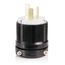 20 Amp, 125/250v, Straight Blade Plug, Industrial Grade (Black), 9151-N