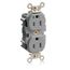 15 Amp, 125v, Lev-Lok Duplex Receptacle, Heavy-Duty Hospital Grade (Gray), M8200-GY