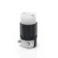 Mini Locking Connector, 15 Amp, 125v, Industrial Grade (Black & White), ML2-C
