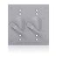 2-Gang Metallic Weatherproof Cover for Toggle Switches (Gray), WM2S-GY