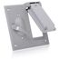 2-Gang Metallic Weatherproof Cover for GFCI Receptacle and Switch (Gray), WM2SG-GY