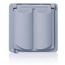 2-Gang Non-Metallic Weatherproof Cover for GFCI, Single or Duplex Receptacle (Gray), WP2V-GY