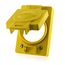 Wetguard Watertight Replacement Cover For 30 Amp Locking Single Inlets and Outlets (Yellow), WTCVS-30